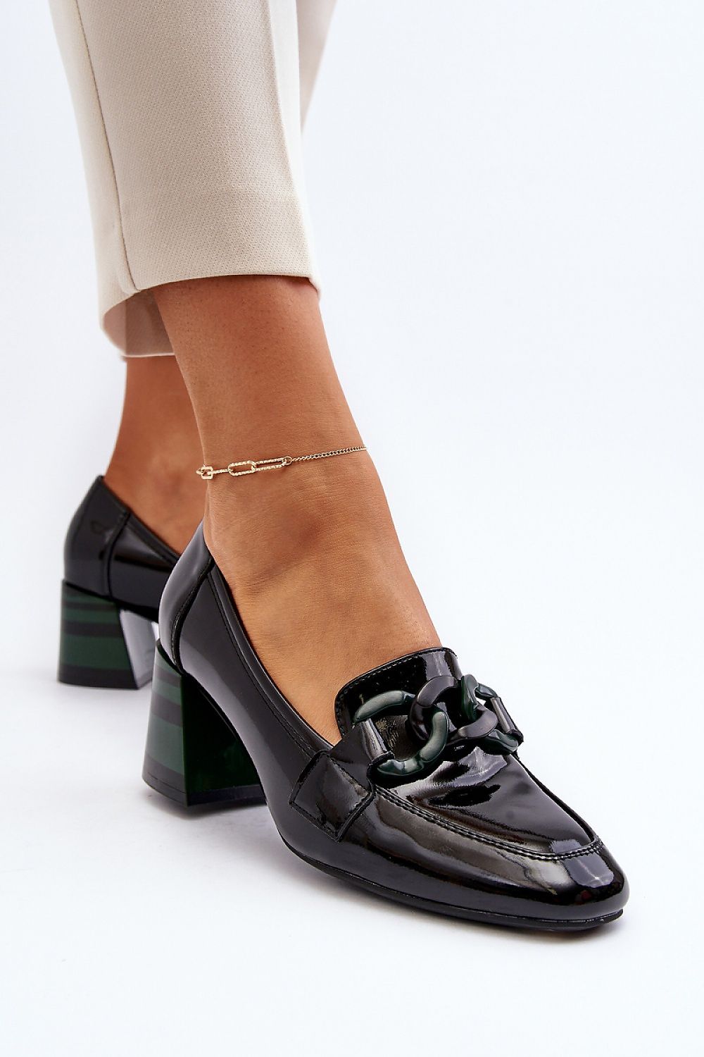 Block heel pumps model 193921